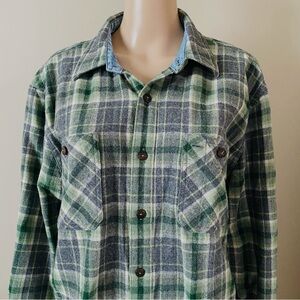 Levi's Wool Blend Plaid Flannel Button Down Shirt, Men's large
